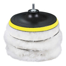 6-teiliges Set 6-Zoll-Wollpolierpads mit Adapter für Bohrmaschinen (professionell)