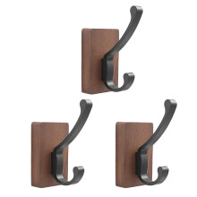 Multipurpose Adhesive Walnuts Door Hook For Hanging-Black 3