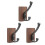 Multipurpose Adhesive Walnuts Door Hook For Hanging-Black 3 1