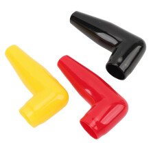 12Pcs Battery Terminal Boot Insulating Cover 6 Red 6 Black Cable Lug Protector Cover Cap for Vehicle Marine Commercial
