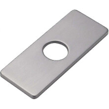 Hole Cover Deck Plate Single Hole Kitchen Sink Faucet Escutcheon, Square Deck Plate Stainless Steel Escutcheon To Cover Unused Mounting Holes, Deck Pl