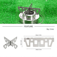 Lixada Titanium Alcohol Stove Rack Cross Stand Outdoor Camping Stove Stand Support Rack