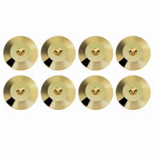 8 Stück 25 x 4 mm Universal-Lautsprecher-Stoßdämpfer-Fußmatten aus Kupfer, Isolationsfüße, Bodenscheiben, Gold