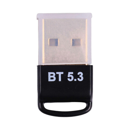 USB Bluetooth Adapter Delayless Gold Plated Plug 5.3 Bluetooth Dongle Transmitter Receiver for Windows 8.1 10 11 PC 1