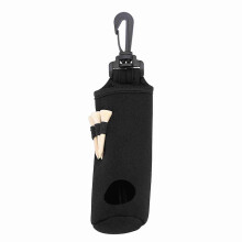 Golfballtaschenhalter mit Clip, praktische Tasche, Golfer-Organizer, Golfzubehör mit Tees, Schwarz