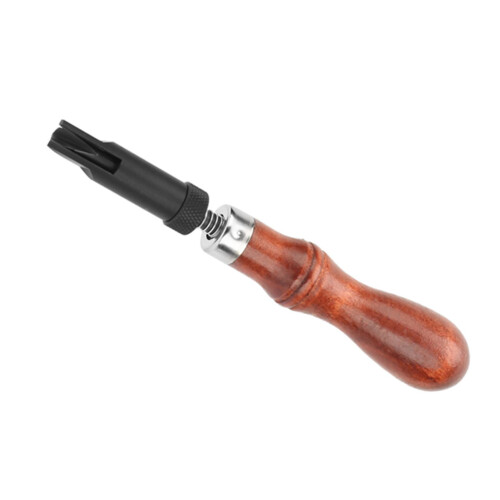 Adjustable Wood Handle V Type Push Groover Leather Grooving Craft Gouge Tool 1