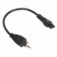 5-15P mannelijk naar IEC320 C5 vrouwelijk netsnoer 18 AWG 0,3 m kort netsnoer voor computers