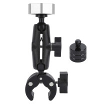 RV-ladderbevestiging voor mini ABS aluminiumlegering multifunctionele verstelbare klembevestiging voor paal RV-camper, caravan, jacht zilverkleurig