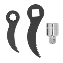Koevoetadapterkopgereedschap 3/8 inch Torx 1/2 inch Vierkant Gekarteld met Adapter Wrikijzeradapter Verwijderingsadapter Halve As