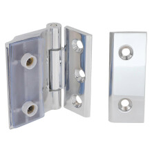 1 Set Shower Room Hinge Wine Cabinet Clamp for Practical Glass Door Clamp Hinge