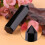 1pc Natural Black Obsidian Crystal Stone Point Healing Hexagonal Wand Column 1