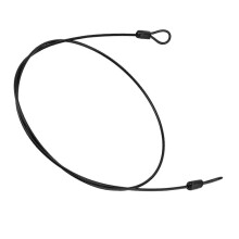 Cycling Sports Internal Steel Wire and External Plastic Security Loop Cable Bicycle Scooter Lock (Black)