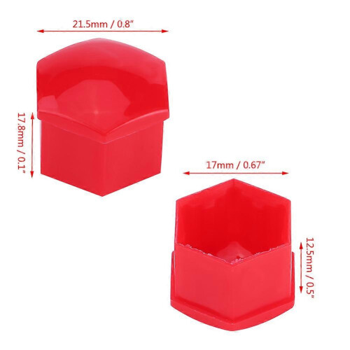 20pcs 19mm Chrome Universal Wheel Nut Bolt Cap Cover with Removal Tool 2