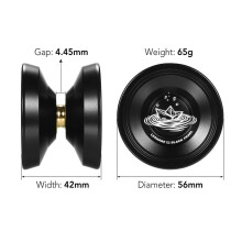 Aluminum Yoyo Ball Competitive Yo Yo Gift with Bearing Strings Glove and Storage Case