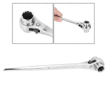Bidirectional Steel Ratchet Wrench Spanner 17-19mm Pointed Tail