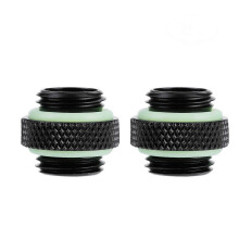 2 stuks waterkoeling dubbele externe schroefdraad slangadapter compressiekoppeling