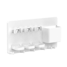 Electric Toothbrush Holder Wall Holder For Storage In The Bathroom Hand Shower White