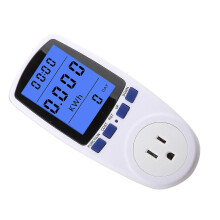 Energieverbruiksmonitor, energiemeter, stekker, huishoudelijke energie, watt, volt, ampère, kWh-verbruiksanalysator