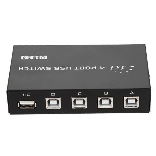 2/4 Port USB 2.0 Manual Sharing Switch Switcher Box for PC Printer Scanner (4 Port) 1