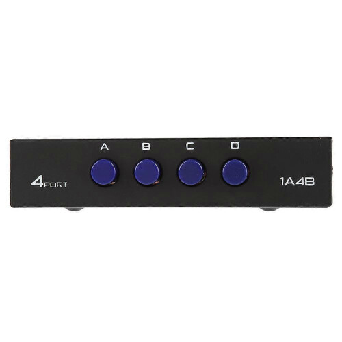 2/4 Port USB 2.0 Manual Sharing Switch Switcher Box for PC Printer Scanner (4 Port) 2