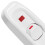 AC 250V 10A Inline ON/OFF Table Desk Lamp Cord Cable Switch with LED Indicator Light White 4