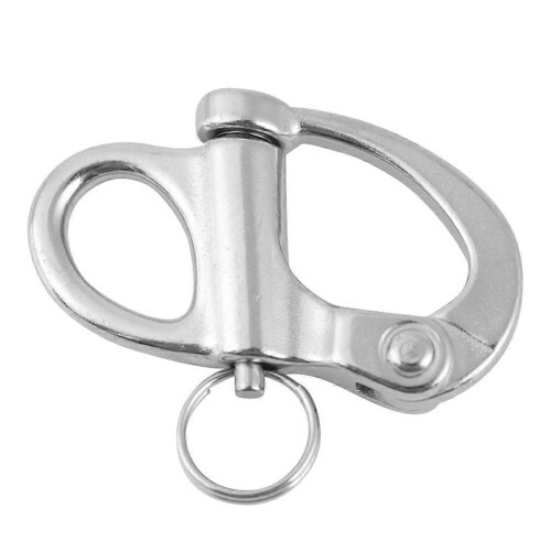 10*35mm Stainless Steel Fixed Snap Shackle Quick Release with Round Ring 1