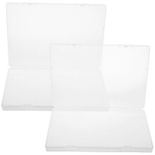 Birth Certificate Holder Document Organizer Box Storage Holder Home Use Transparent 21.80X15.80X1.70CM Convenient Organization 2Pcs