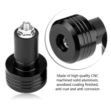 Paar 22-mm-Universal-Motorradgriffe aus Aluminium, Lenkerendgewicht, rot