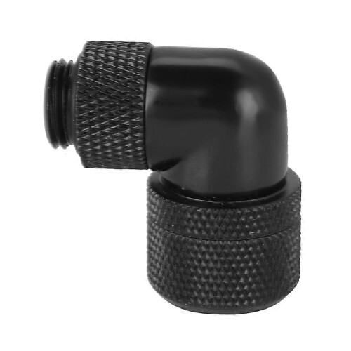 G1/4 Thread Water Cooling Fitting Thick Tube 90¡ã Right Angle Elbow (Black)