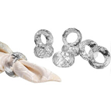 Crystal Napkin Ring Holders Set of 8, K9 Luxury Crystal Napkin Holder Rings,