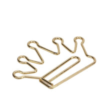 100Pcs Cute Planner Clips Innovative Design Anti Rust Electroplating Process Gold Paper Clips for Office Home School Crown