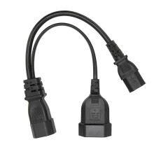 IEC320 C14 naar IEC320 C13 en netsnoer Professionele Y-splitter Netsnoer 32,4 cm 10A