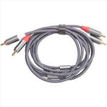 RCA-Stereokabel, [1,8 m, doppelt geschirmt, vergoldet] 2RCA-Stecker auf 2RCA-Stecker Stereo-Audiokabel