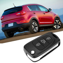 Flip 3-knops afstandsbedieningssleutelbehuizing geschikt voor KIA Rondo Sportage Soul Rio