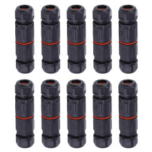 10 Stück IP68 wasserdichte elektrische Leitungen mit 3-poligem Stecker für den Außenbereich, 0,5 mm² bis 2,0 mm²