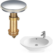 Pop-up Sink Stopper, Bathroom Pressed Drain Stopper, Spring Stopper, Basin Sink Button Stopper For Kitchen Bathroom Sink Bath, Solid Brass Chrome Plat