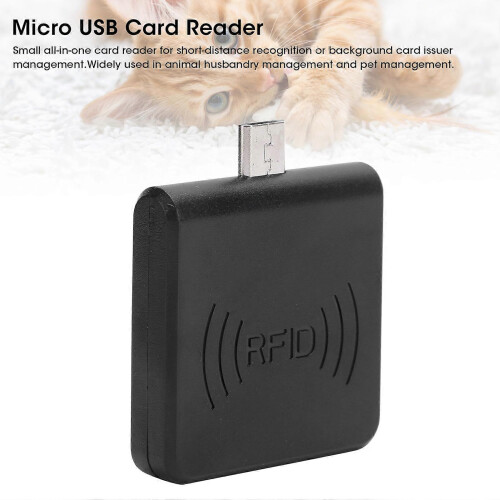 W86 Micro USB Mobile Phone Card Reader Portable for RFID Mobile ID Reader for AndroidBlack 2