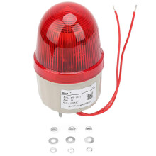 220-V-Wechselstrom-Blitzsignalleuchte, feststehende rote LED-Warnleuchte, 75 mm Durchmesser