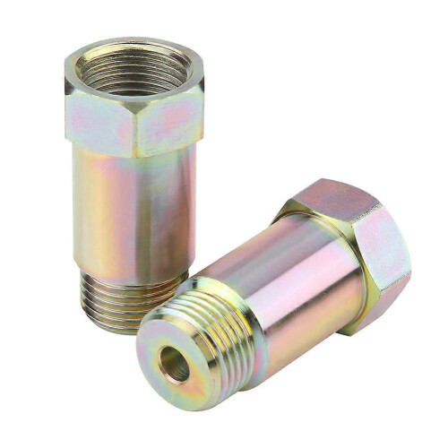 2Pcs 32mm M18*1.5 O2 Oxygen Sensor Extender Extension Spacer Bungs Adapter Silver 1