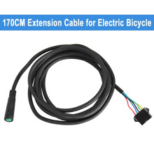 5 Pin Electric Bicycle Extension Cable 170cm Waterproof Adapter Cable for Display to SM Ebike Accessories