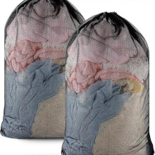 2 Pack 60 90cm Black Large Mesh Bags for Laundry, Wash bags, Sturdy Mesh Material Closed with Drawstring