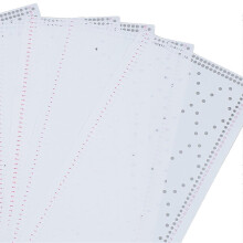 10 stuks ponskaarten voor breimachines met zilverkleurige rieten breimachine, multifunctionele professionele plastic breibloemenkaarten