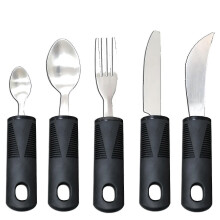 Extra Wide Handles Easy Grip Cutlery Set, Chunky Handles, Grips Disability Ideal Dining Aid For Elderly Disabled Arthritis Parkinson's Disease Tremors