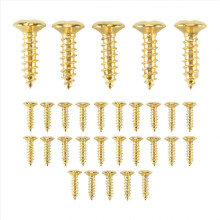 30 goldene Schlagbrettschrauben für Fender Strat/Tele E-Gitarre/Bass