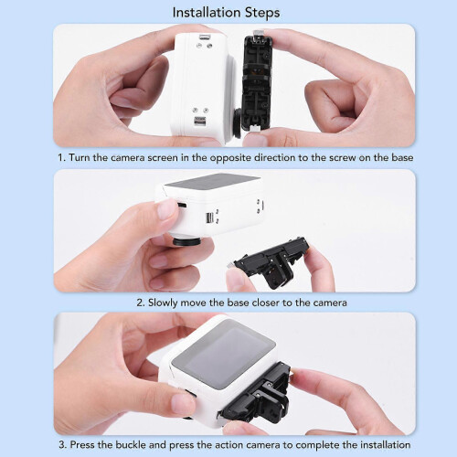 Magnetic Quick Release Mount Aluminum Alloy Foldable Action Camera Adapter Mount Base for GO3S 2