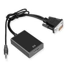 VGA Male to HDMI Female 1080P Output HDTV Audio Video Cable Converter Adapter