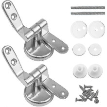 Clips para bisagras de asiento de inodoro, juego de 2 bisagras de repuesto para asiento de inodoro con fijaciones de aleaci??n de zinc.
