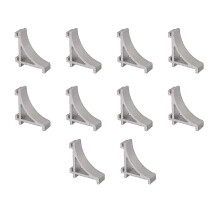 10 ganchos de soporte para estantes de refrigerador de aleaci??n de aluminio de 2,3 cm, color plata.