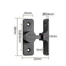 Latch Door Bolt Door Sliding Door Latch 90 Degrees (black)