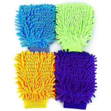 Autowaschhandschuh, 4er-Pack, Premium-Chenille-Mikrofaser, wiederverwendbarer Schwamm